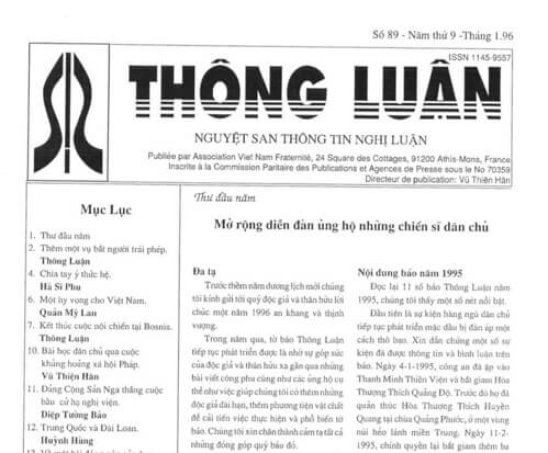 Thông Luận số 89-1996 | Vietnam Fraternité