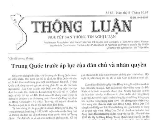Thông Luận số 86-1995 | Vietnam Fraternité