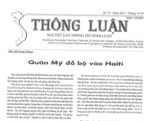 Thông Luận số 75-1994 | Vietnam Fraternité
