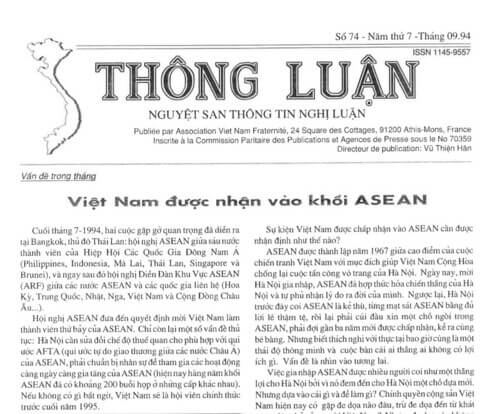 Thông Luận số 74-1994 | Vietnam Fraternité
