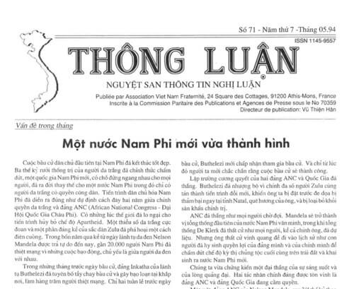Thông Luận số 71-1994 | Vietnam Fraternité