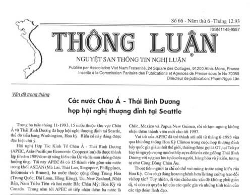 Thông Luận số 66-1993 | Vietnam Fraternité