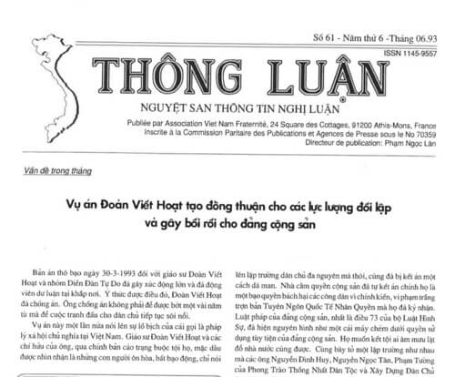 Thông Luận số 61-1993 | Vietnam Fraternité