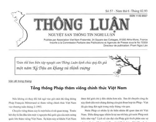 Thông Luận số 57-1993 | Vietnam Fraternité