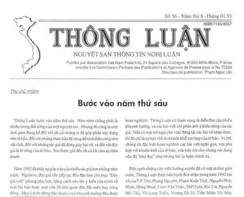 Thông Luận số 56-1993 | Vietnam Fraternité