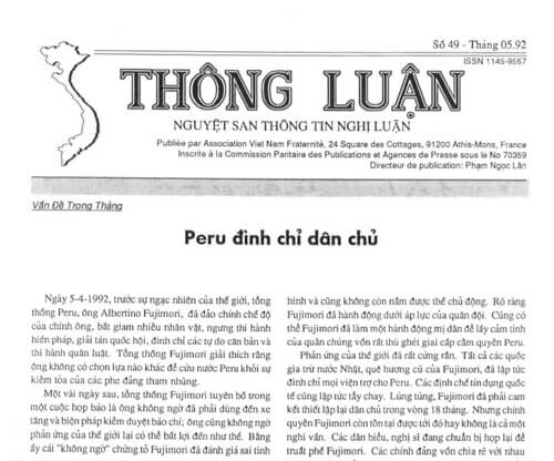 Thông Luận số 49-1992 | Vietnam Fraternité