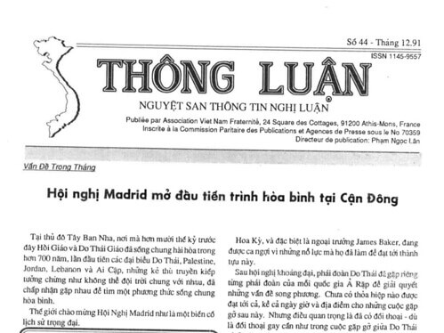 Thông Luận số 44-1991 | Vietnam Fraternité