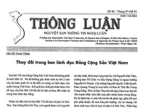 Thông Luận số 40-1991 | Vietnam Fraternité