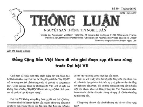 Thông Luận số 39-1991 | Vietnam Fraternité