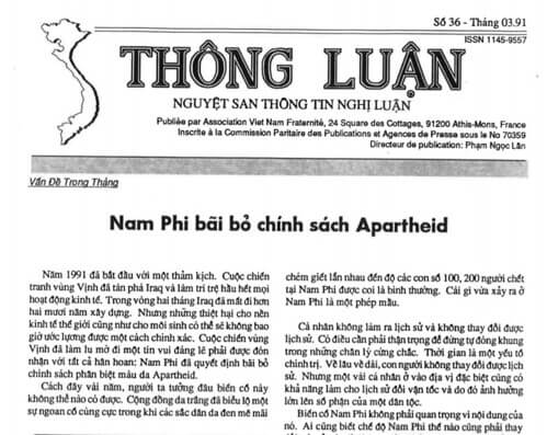 Thông Luận số 36-1991 | Vietnam Fraternité