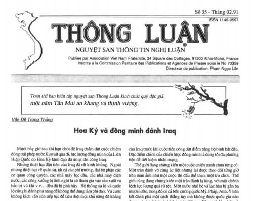 Thông Luận số 35-1991 | Vietnam Fraternité