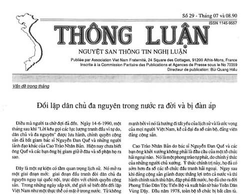 Thông Luận số 29-1990 | Vietnam Fraternité