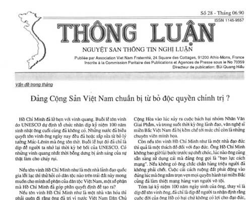 Thông Luận số 28-1990 | Vietnam Fraternité