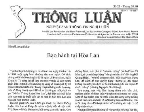 Thông Luận số 27-1990 | Vietnam Fraternité