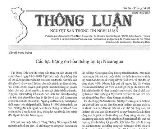 Thông Luận số 26-1990 | Vietnam Fraternité