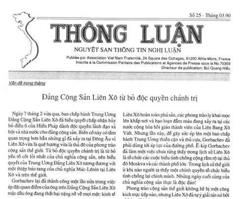 Thông Luận số 25-1990 | Vietnam Fraternité