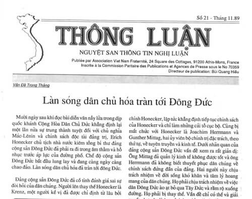 Thông Luận số 21-1989 | Vietnam Fraternité
