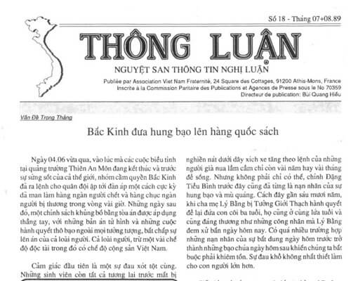 Thông Luận số 18-1989 | Vietnam Fraternité