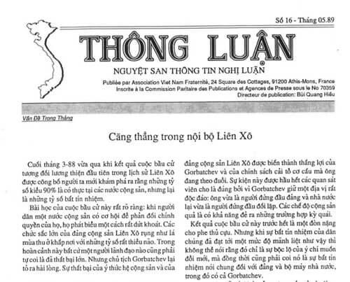 Thông Luận số 16-1989 | Vietnam Fraternité
