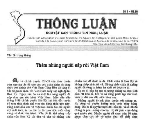 Thông Luận số 08-1988 | Vietnam Fraternité
