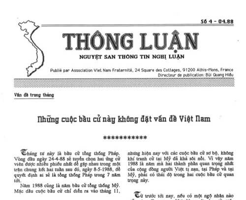 Thông Luận số 04-1988 | Vietnam Fraternité