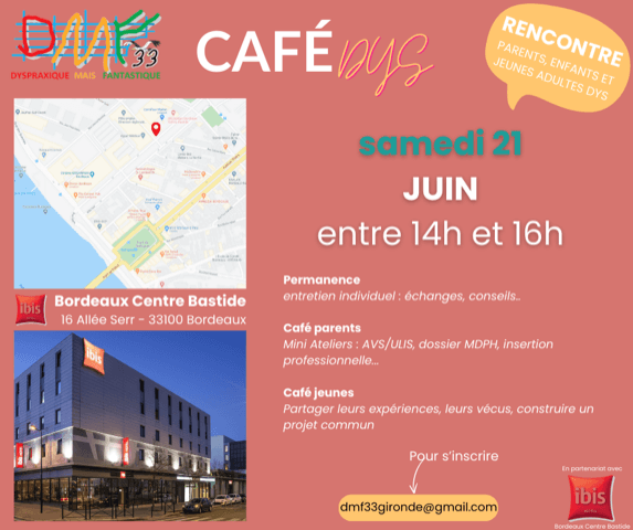 DMF33 , CAFE DYS à Bordeaux | FDMF - Fédération Dyspraxique Mais Fantastique
