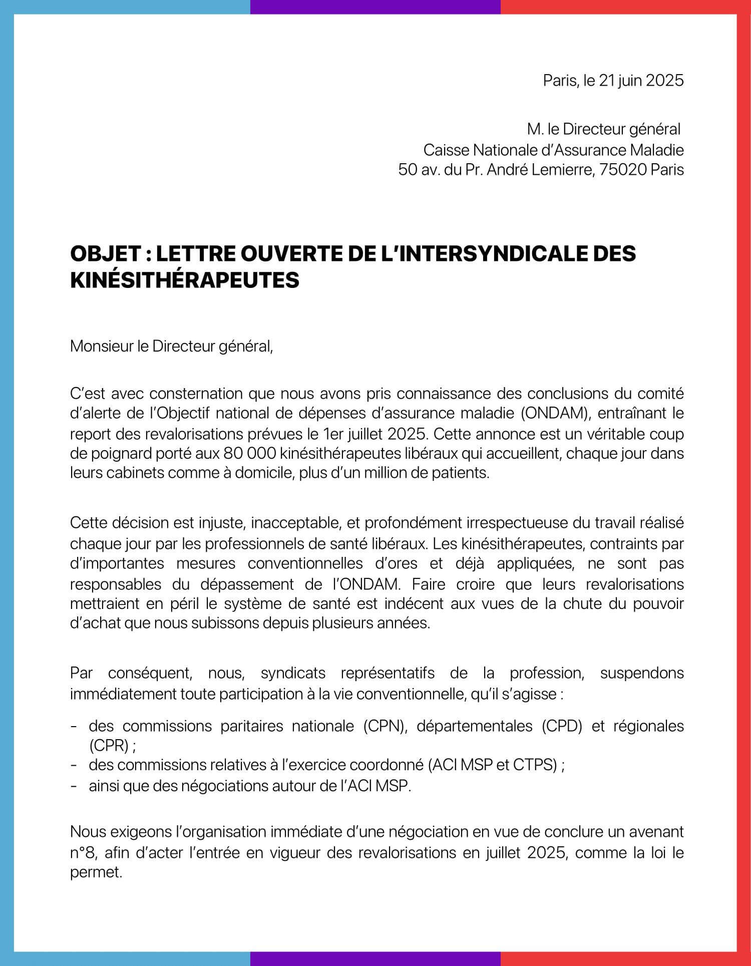 Alizé - Syndicat de kinésithérapeutes