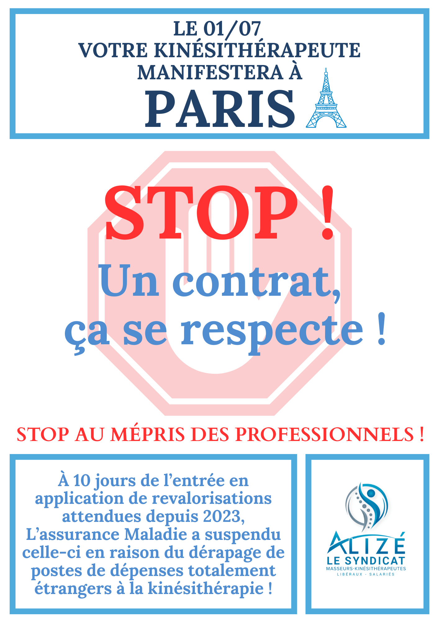 Affiche Light | Alizé - Syndicat de kinésithérapeutes