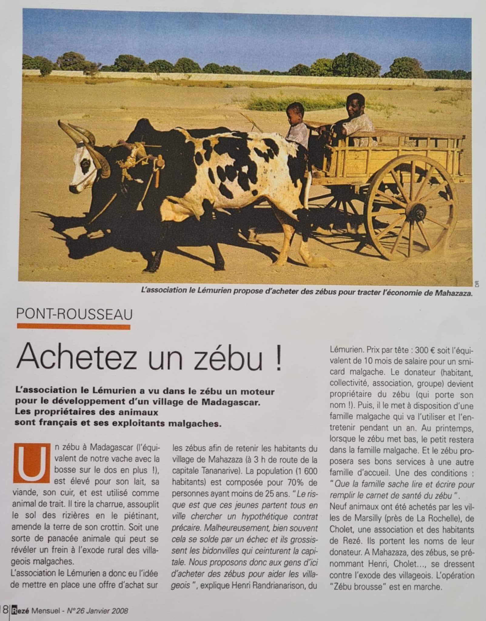 Rezé mensuel du 26 Janvier 2008 | Le Lémurien - Maison de Madagascar