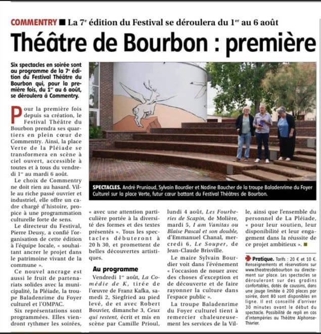 Article La Montagne pour Commentry 2025 | Théâtres de Bourbon