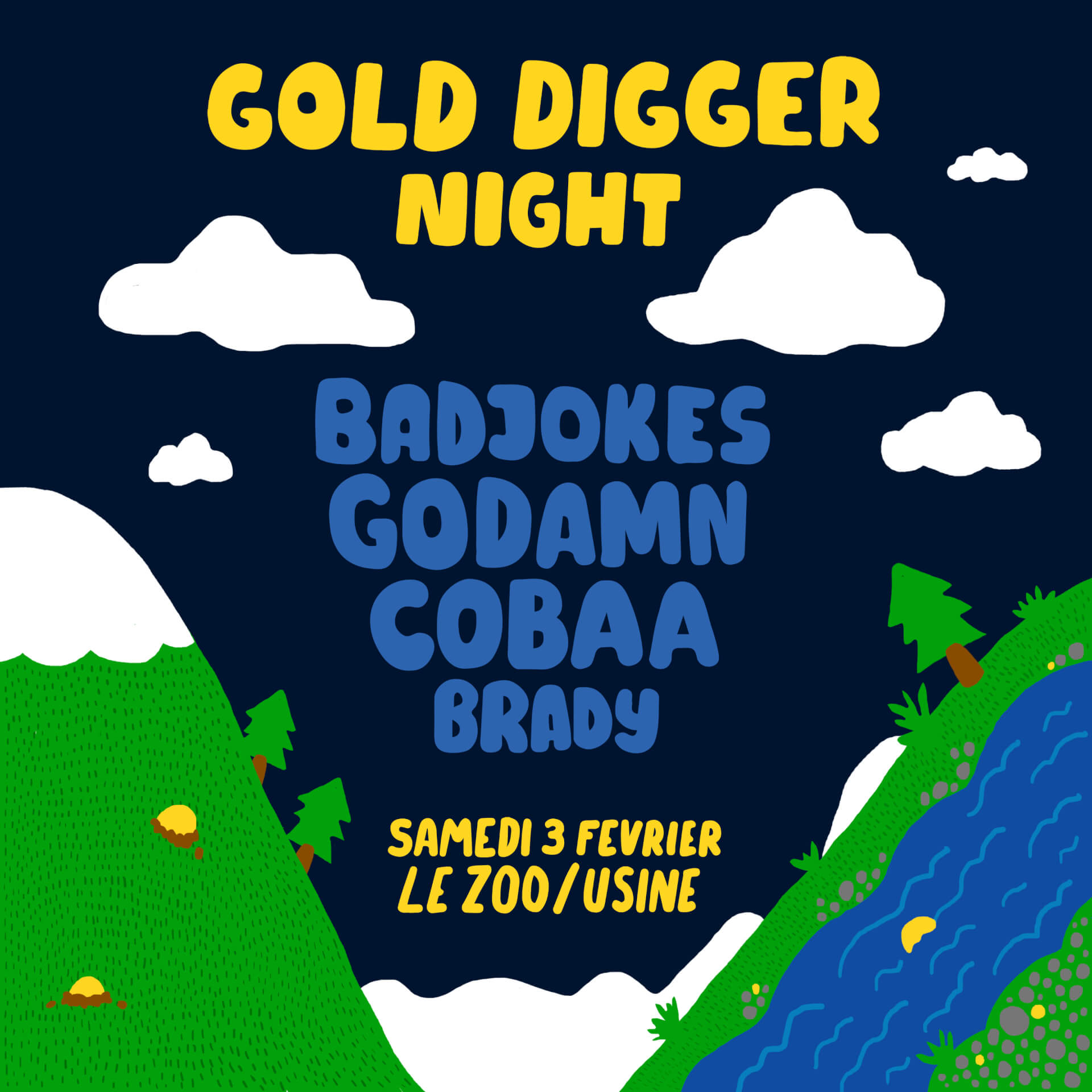 GOLD DIGGER - Flyers | Badjokes