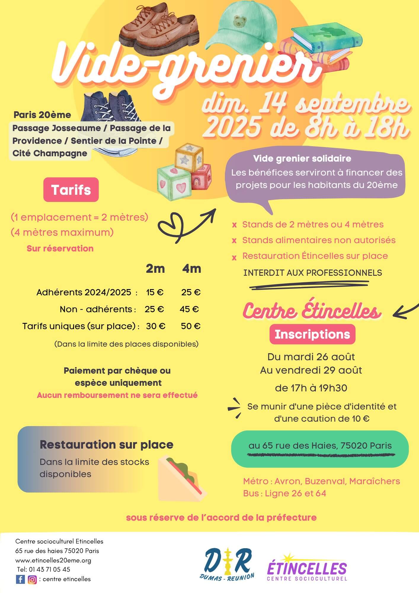 Vide grenier solidaire | Etincelles