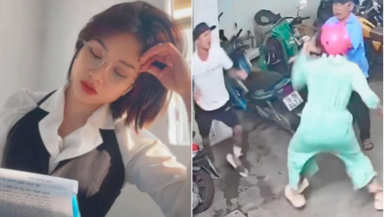 Bất ngờ vẻ đẹp trúc mai của cô gái đã đánh lừa thanh niên xăm trổ!