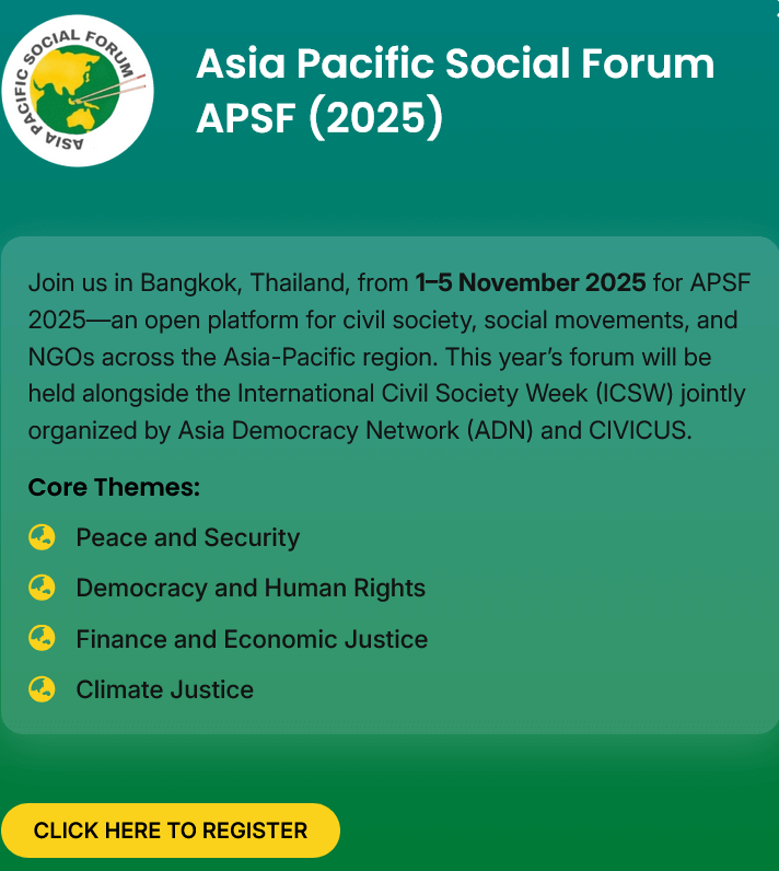 Asia-Pacific Social Forum | Forus