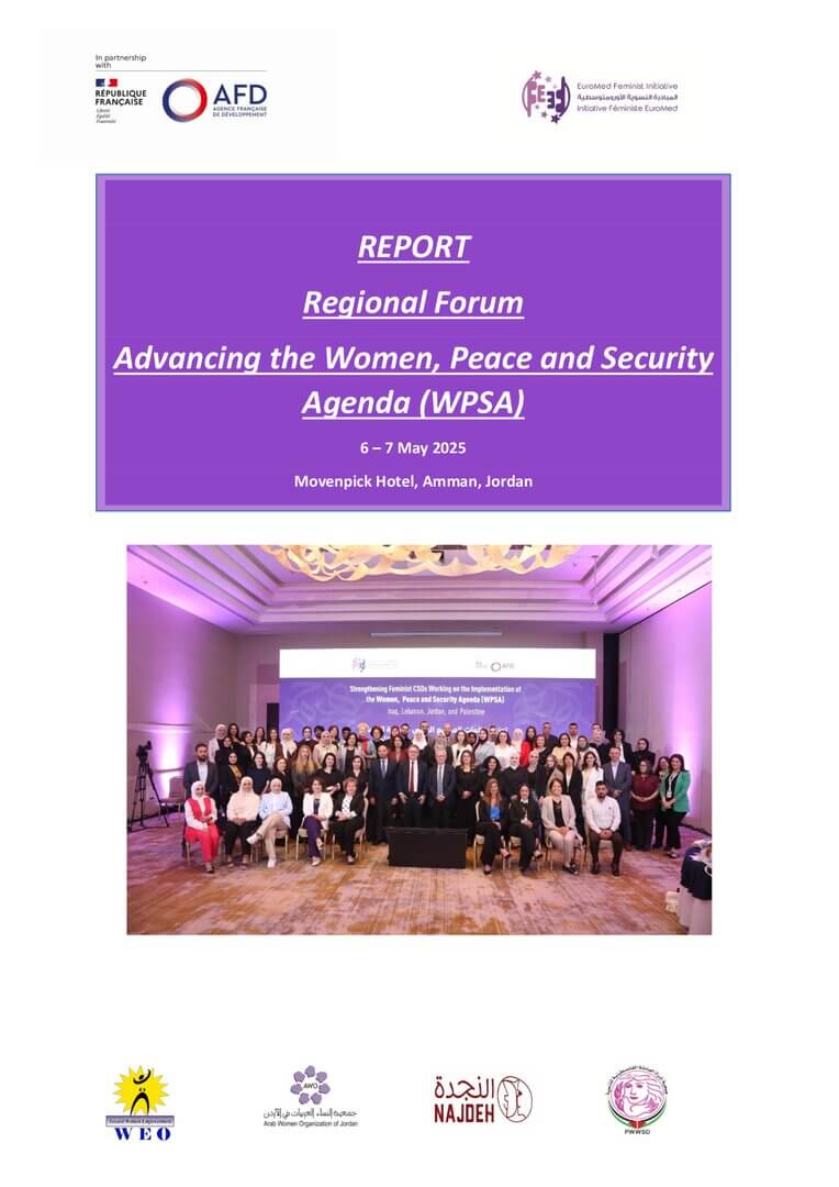 Report: Regional Forum Advancing the Women, Peace and Security Agenda (WPSA) 6 – 7 May 2025 | EFI - EuroMed Feminist Initiative