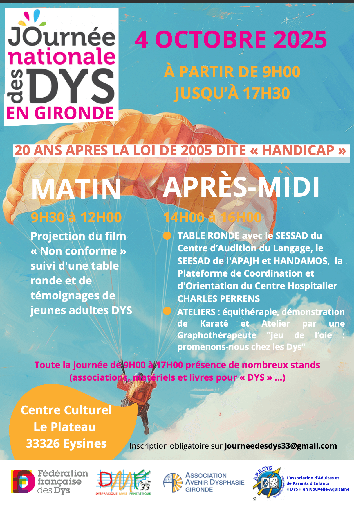 DMF33 Journée Nationale des Dys 2025 Gironde | FDMF - Fédération Dyspraxique Mais Fantastique