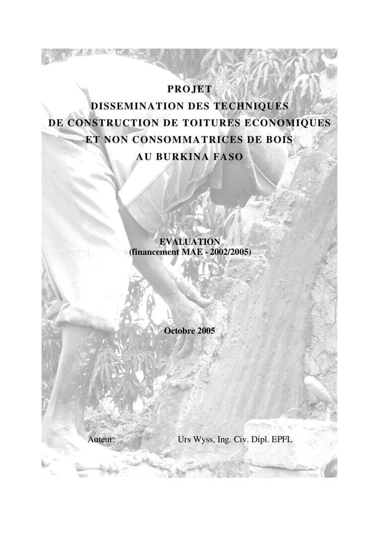 Évaluation du programme AVN pour les années 2003/2005 - Clôture du cofinancement MAE | La Voûte Nubienne