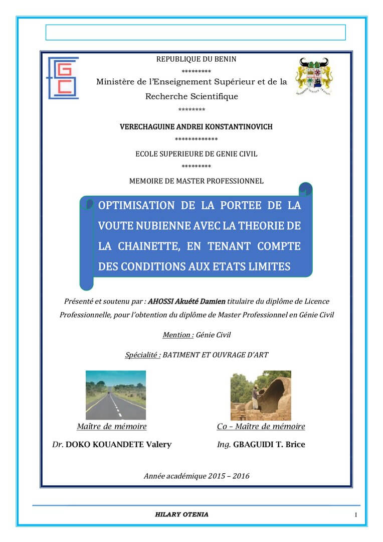 Optimisation de la portée de la Voûte Nubienne avec la théorie de la chainette, en tenant compte des conditions aux états limites | La Voûte Nubienne
