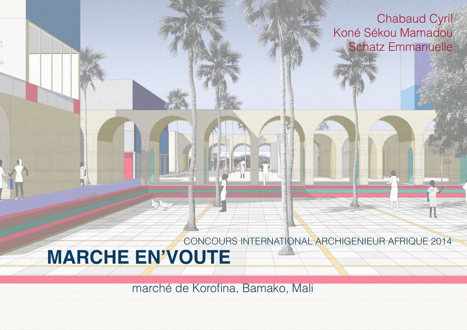 Projet "Marché en voûte" présenté dans le cadre du concours AFRIKARCHI | La Voûte Nubienne