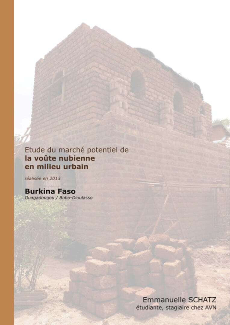 Etude du marché potentiel de la Voûte Nubienne en milieu urbain | La Voûte Nubienne