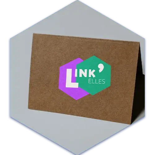 Carte de visite en bois | Link'Elles