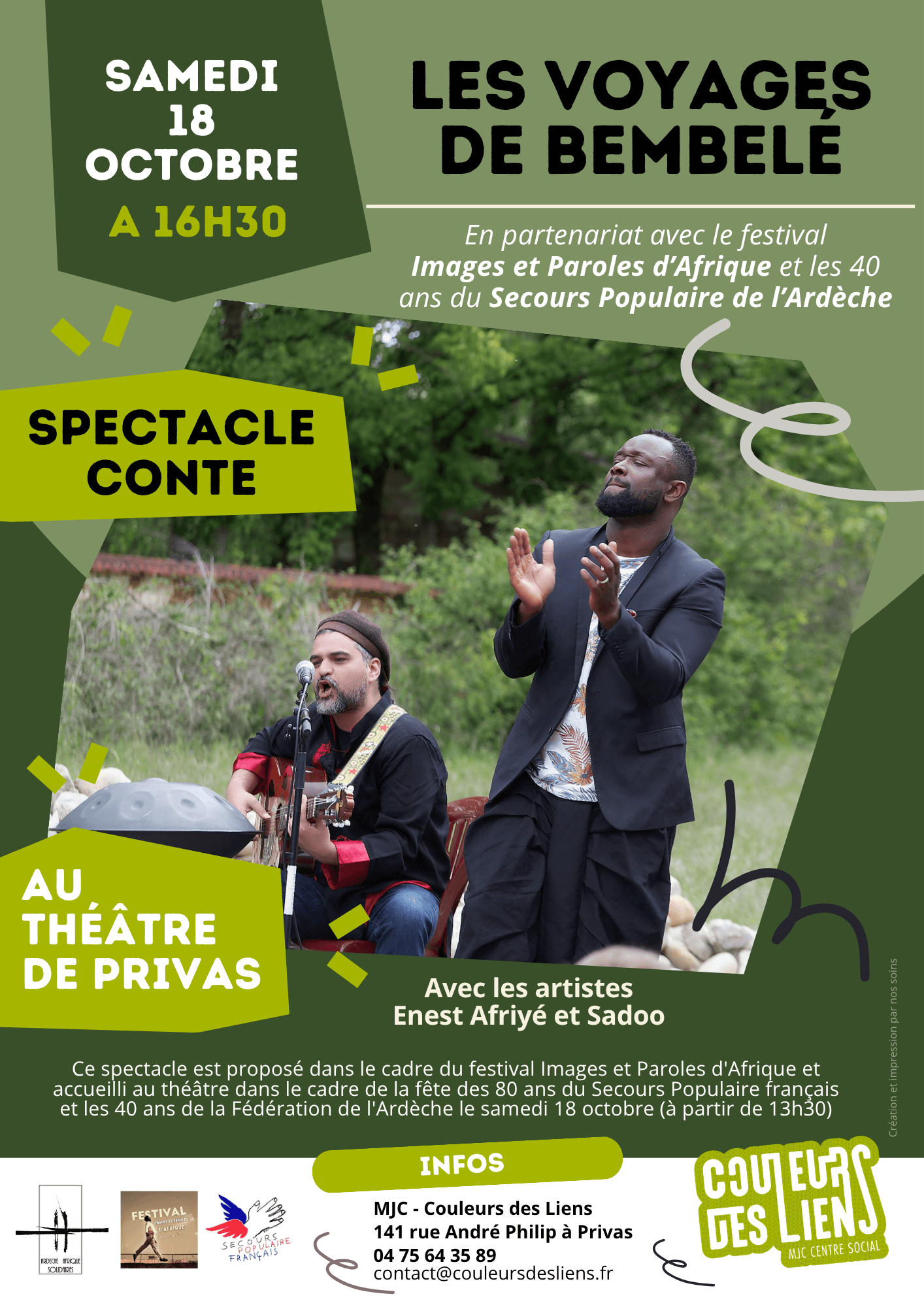 SPECTACLE - CONTE : LES VOYAGES DE BEMBELE | Couleurs des Liens