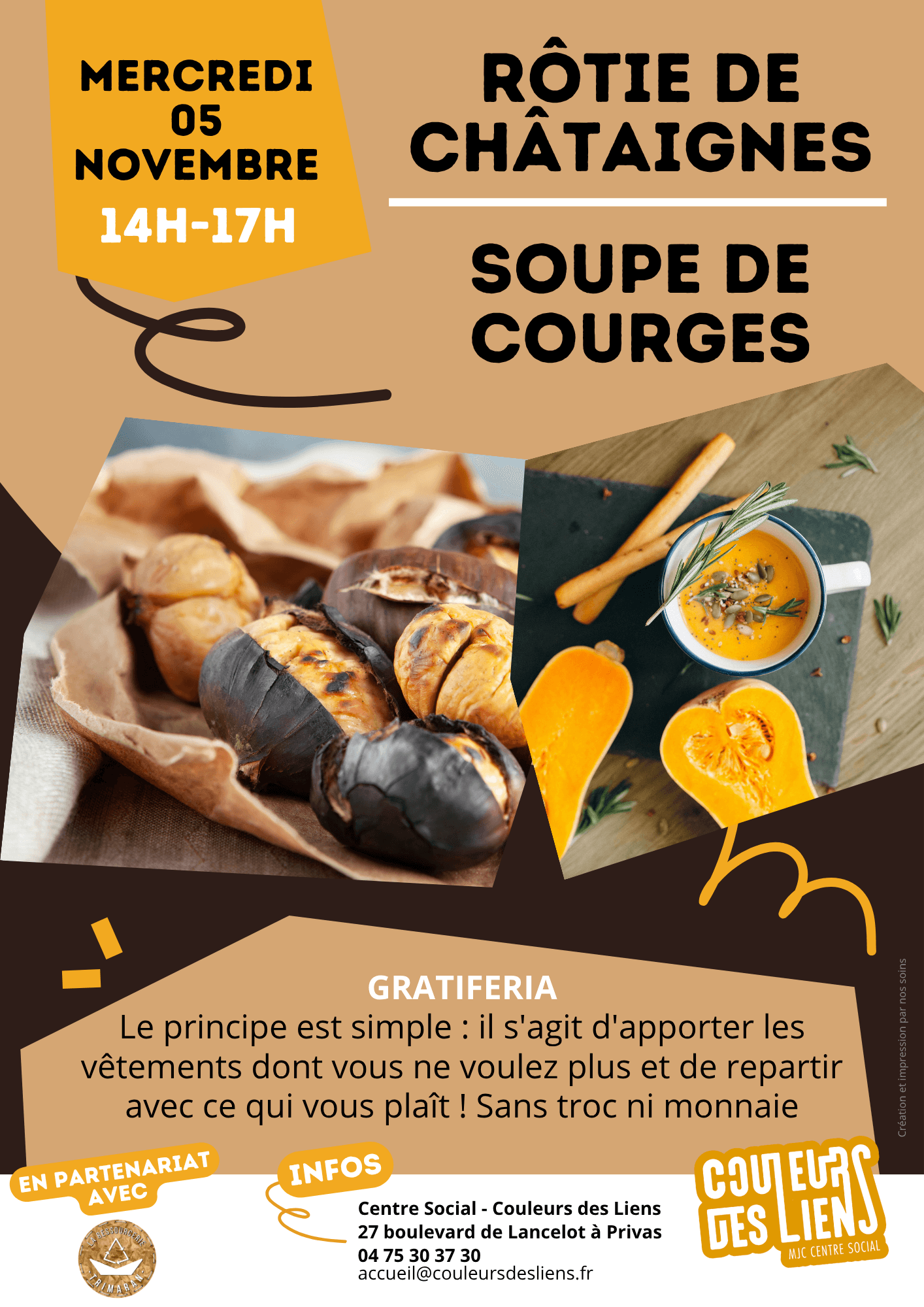 Gratiféria, soupe populaire et rôtie de châtaignes | Couleurs des Liens