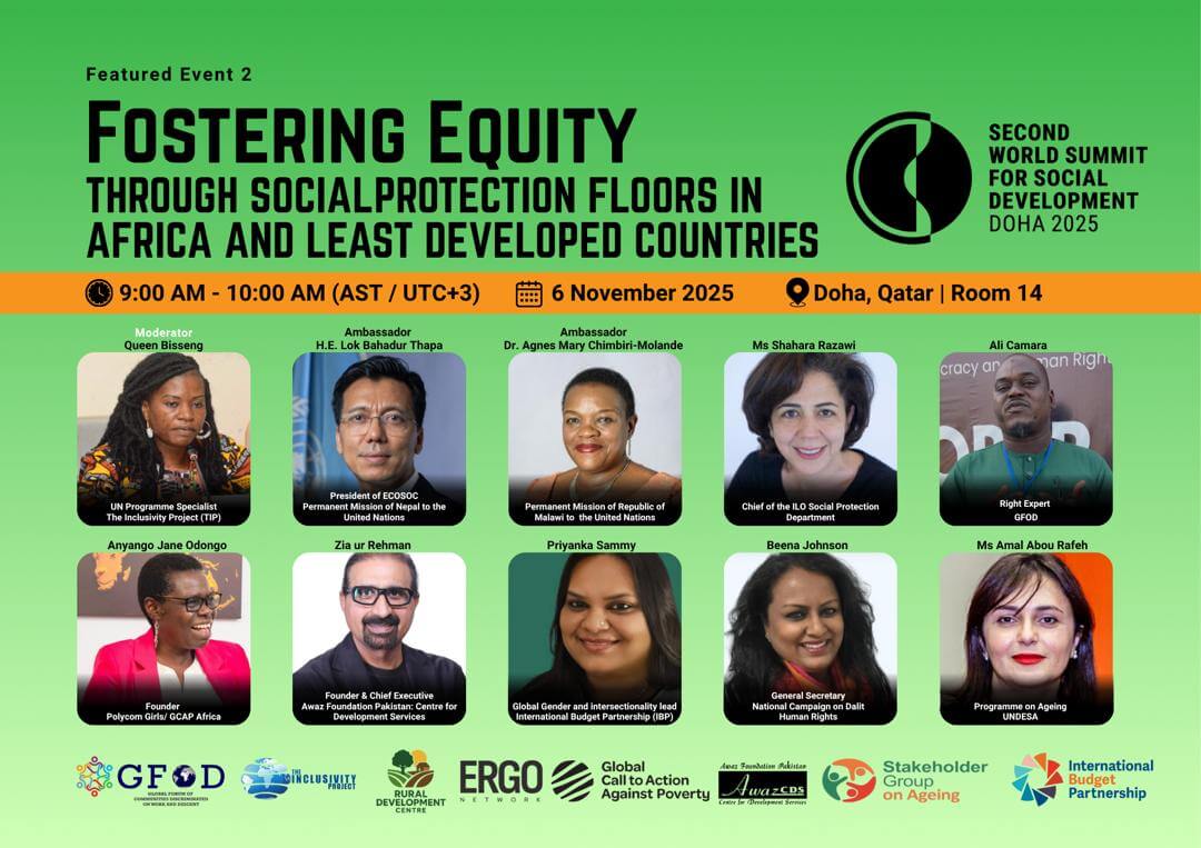 Civil Society Forum Featured Event: Fostering Equity through Social Protection Floors in Africa and Least Developed Countries (In-Person) | Forus