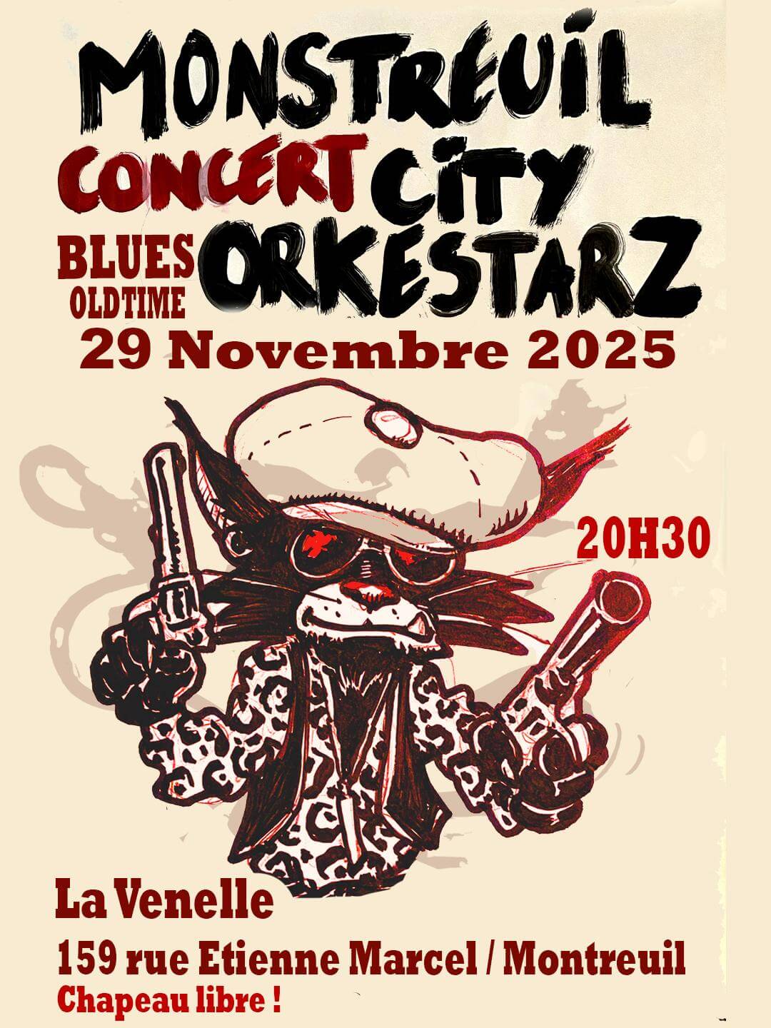 concert - Monstreuil city Orchestarz - blues oldtime | La Venelle