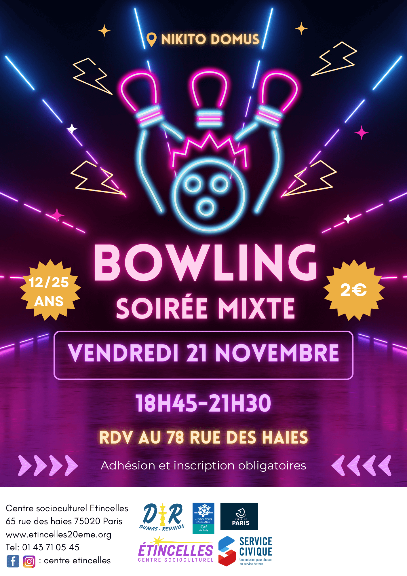 SOIRÉE BOWLING 🎳 | Etincelles