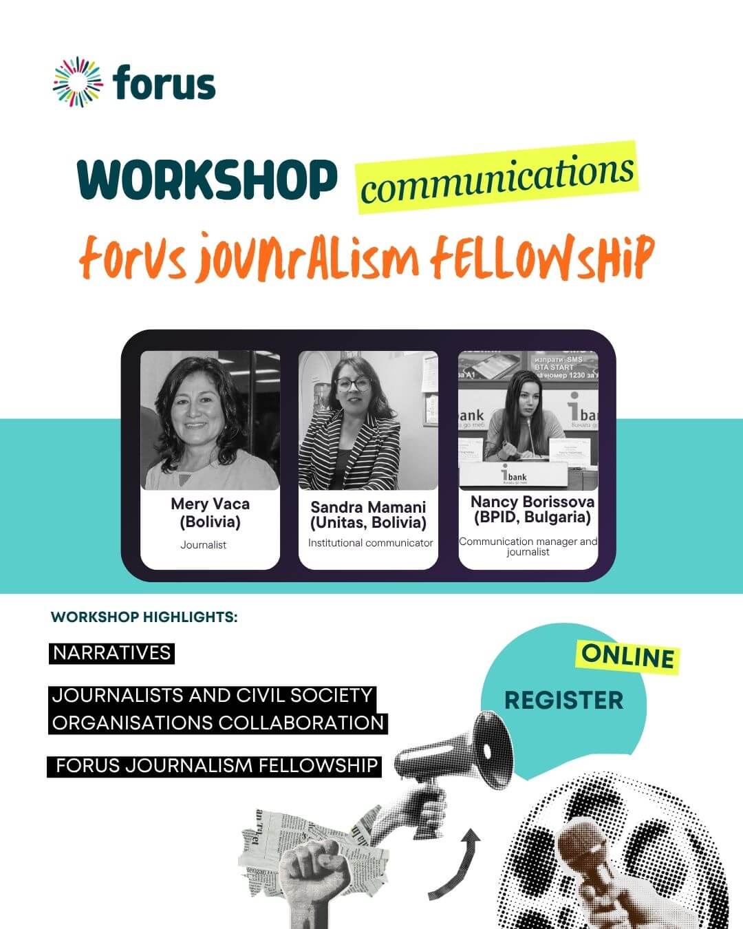 ComsForUs on positive narratives for Forus journalism fellowship - presentations | Forus