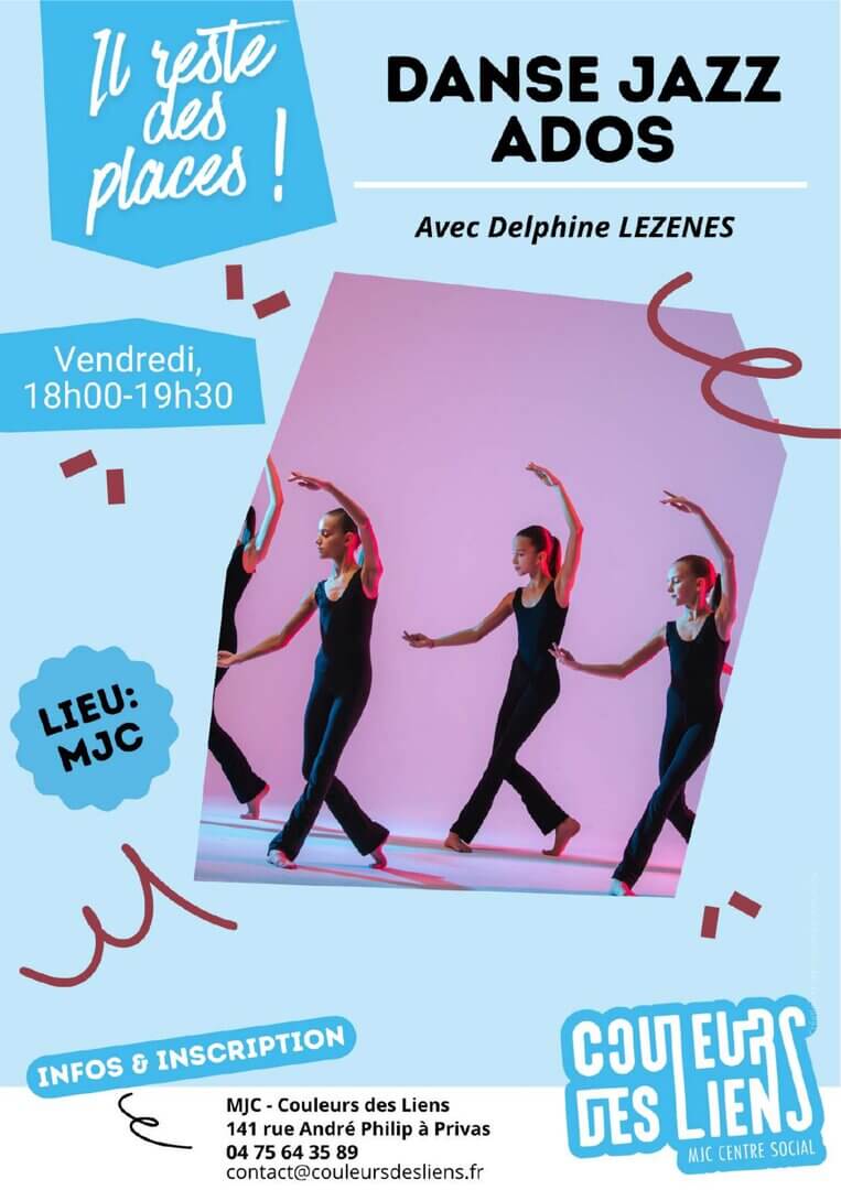 Cours de danse jazz ados : il reste des places ! | Couleurs des Liens
