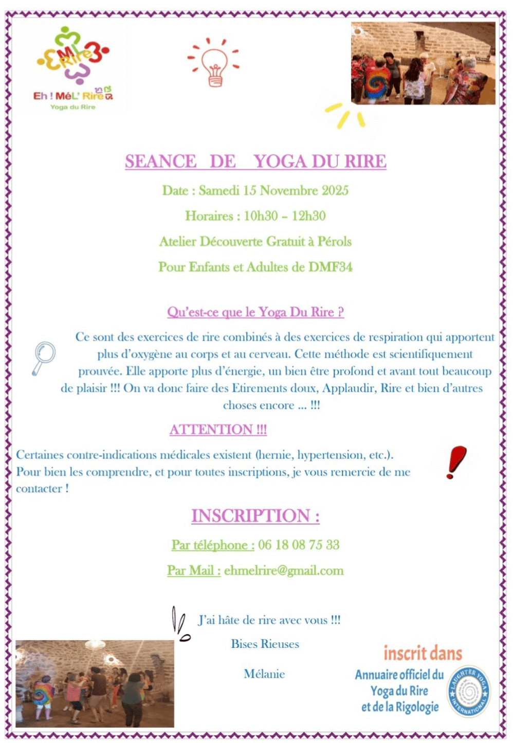 DMF34 - Yoga du Rire | FDMF - Fédération Dyspraxique Mais Fantastique