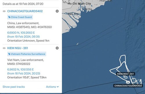 Tàu Trung Quốc đi vào các lô dầu khí của Việt Nam ở Bãi Tư Chính | Vietnam Fraternité